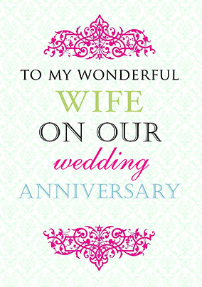 wife wedding anniversary card truly madly deeply funky pigeon