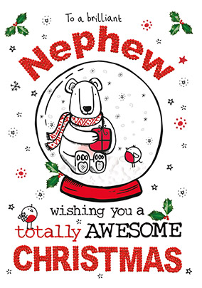 brilliant nephew awesome christmas card funky pigeon