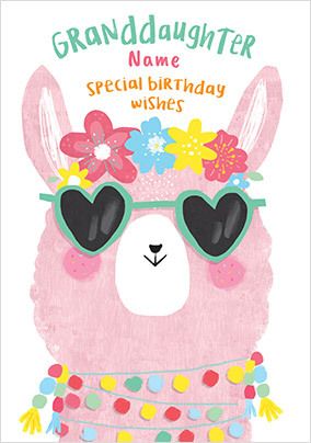 Granddaughter Special Birthday Wishes Personalised Card
