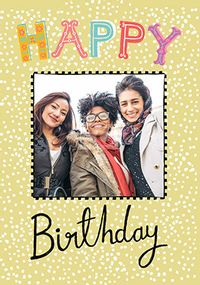 Tap to view Happy Birthday Typographic Photo Card