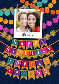 Tap to view Lovely Friend Happy Birthday Photo Card
