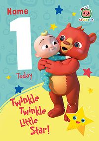 Tap to view Bear Twinkle Twinkle first Birthday Card