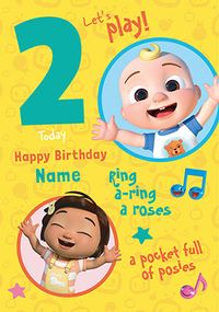 Tap to view Ring a Ring a Roses Personalised second Birthday card