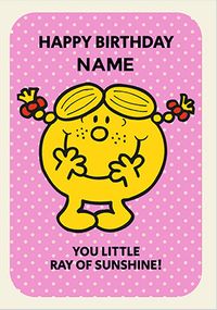 Tap to view Little Miss Sunshine personalised Birthday Card