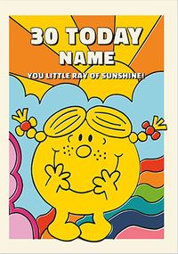 Little Miss Sunshine - 30 Today Personalised Birthday Card