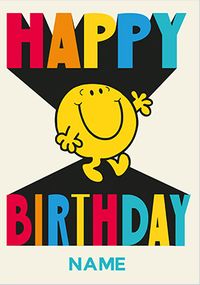 Mr Happy personalised Birthday Card