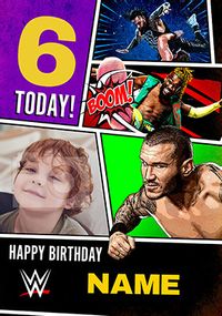 WWE - 6th Birthday Photo Card