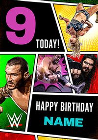 WWE - 9th Birthday Personalised Card