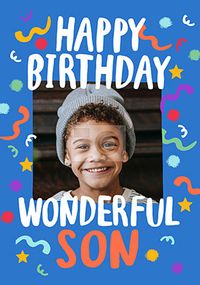 Tap to view Wonderful Son Photo Birthday Card