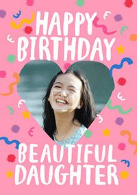 Beautiful Daughter Photo Birthday Card