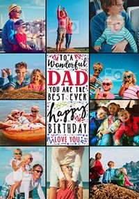 Tap to view Wonderful Dad Photo Birthday Card