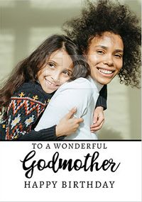 Wonderful Godmother Photo Birthday Card
