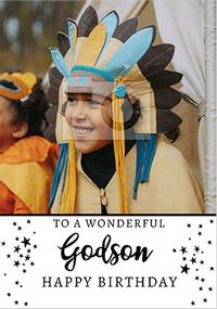 Wonderful Godson Photo Card