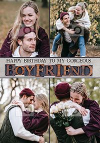 Gorgeous Boyfriend Photo Birthday Card