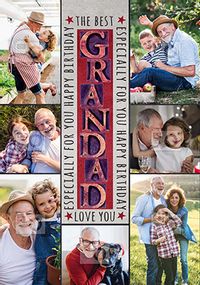 The Best Grandad Photo Birthday Card