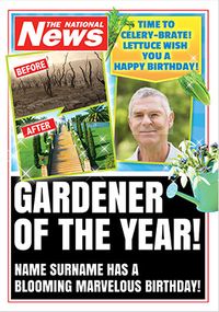 Tap to view Gardener of the Year National News Photo Birthday Card