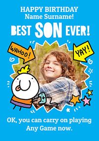 Tap to view Best Son Ever Photo Birthday Card