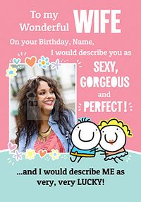 Tap to view Wonderful Wife Photo Birthday Card