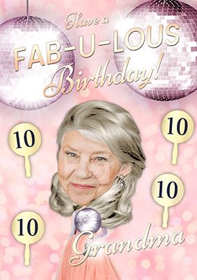 Have a Fab-u-lous Birthday Grandma Photo Card