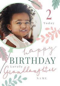 Tap to view Lovely Granddaughter Second Birthday Photo Card