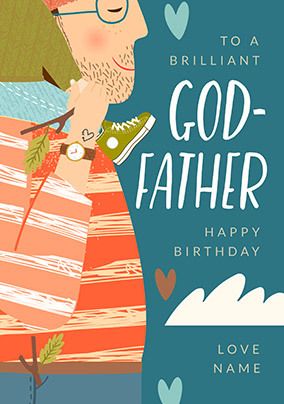 Brilliant Godfather Personalised Birthday Card
