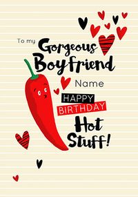Tap to view Gorgeous Boyfriend Pepper Personalised Birthday Card