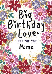 Big Birthday Love Personalised Card