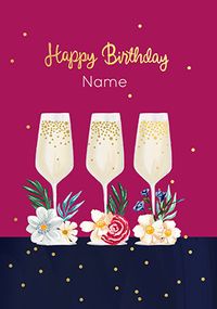 Happy Birthday Prosecco Card