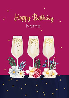 Happy Birthday Prosecco Card | Funky Pigeon