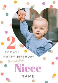 Niece 2 Today Photo Birthday Card