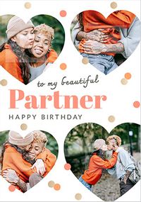 Beautiful Partner Photo Birthday Card