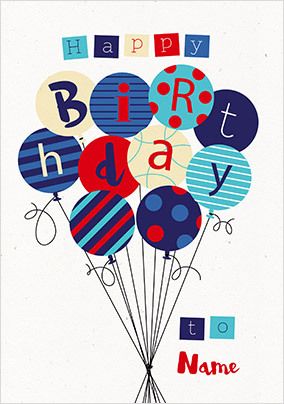 Friend Balloons Personalised Birthday Card