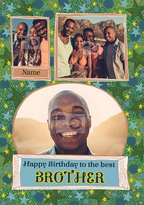 Best Brother Photo Birthday Card