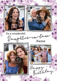 Wonderful Daughter-in-Law Photo Birthday Card