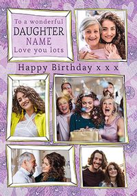Tap to view Wonderful Daughter Happy Birthday Photo Card