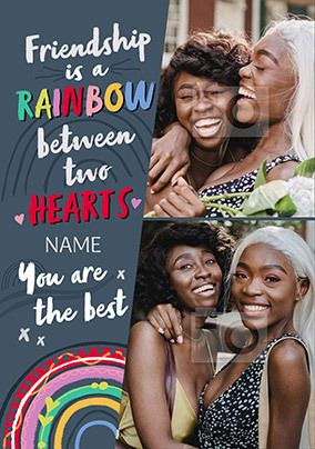Friendship is a Rainbow Photo Birthday Card