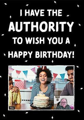 Authority Photo Birthday Card