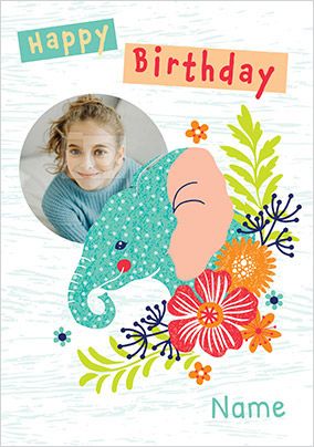 Animal Planet - Elephant Photo Birthday Card