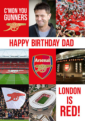 Arsenal - Dad Photo Birthday Card