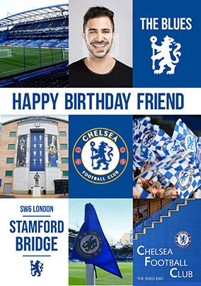Chelsea FC - Friend Photo Birthday Card