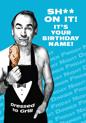 Sh** On It It's Your Birthday Personalised Card - A5 - By Funky Pigeon