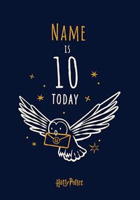 Harry Potter - 10 Today Personalised Birthday Card