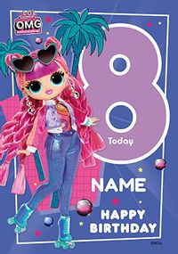 LOL OMG - 8 Today Personalised Birthday Card