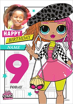 LOL OMG - 9 Today Photo Birthday Card