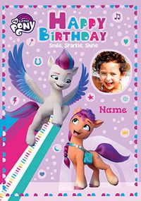 My Little Pony Movie Photo Birthday Card