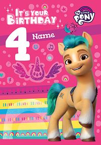 Tap to view My Little Pony Movie - 4th Birthday Personalised Card