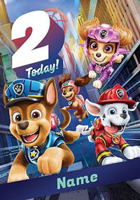 Tap to view Paw Patrol Movie - 2nd Birthday Personalised Card