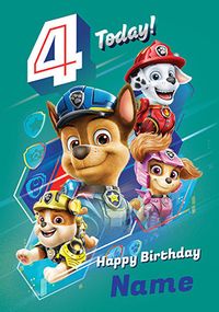 Tap to view Paw Patrol Movie - 4th Birthday Personalised Card