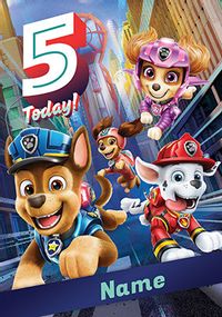 Tap to view Paw Patrol Movie - 5th Birthday Personalised Card