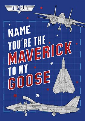 Top Gun Maverick to My Goose Personalised Birthday Card | Funky Pigeon